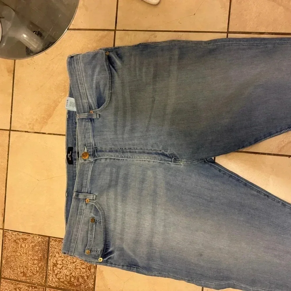 Authentic-True Religion JACK Skinny Tapered-Cotton-Jeans-Pants-Blue-W44 / L 44